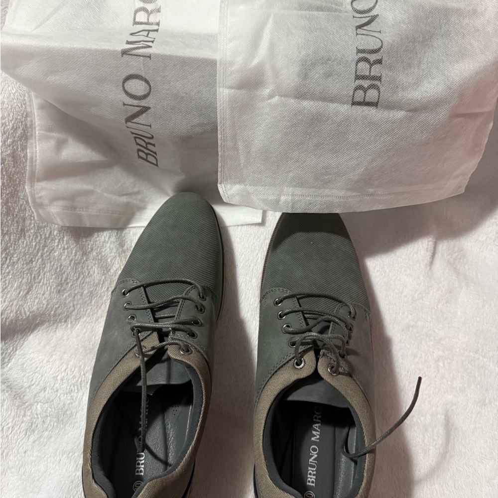 Bruno Marc Gray Casual Dress Shoes Men's 10 - Picture 3 of 6